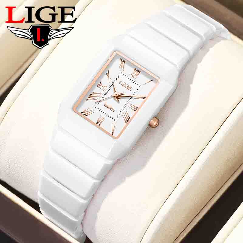 Luxury Ceramic Watch - LIGE Watch women's wristwatch brand ceramic