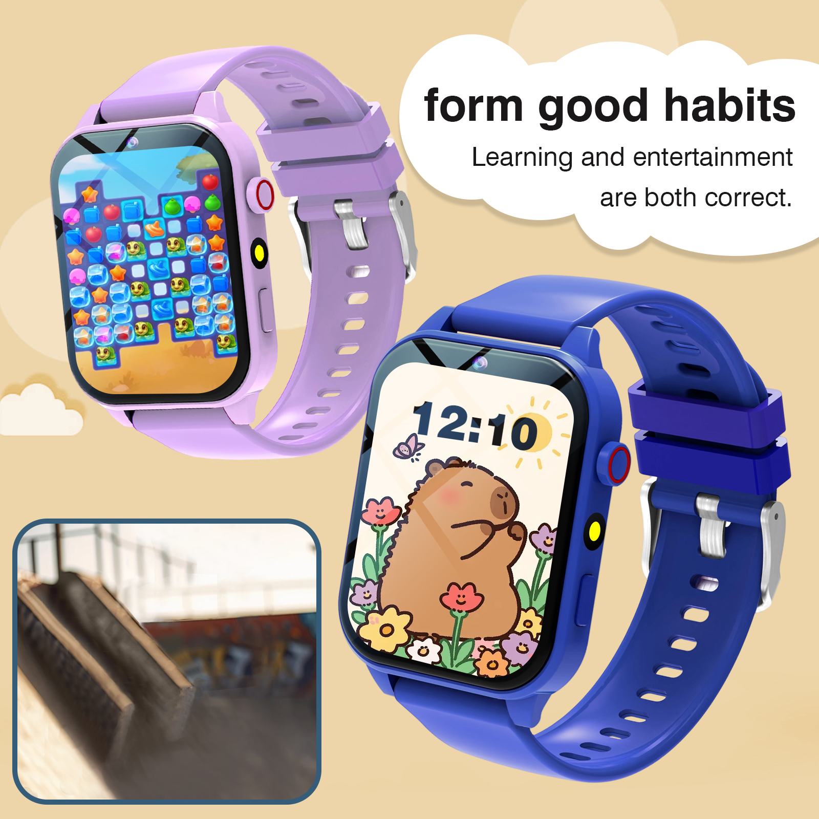 Smartwatch Digital Watches For Kid Girl - Kids′s Smart Watch 18 Games Camera