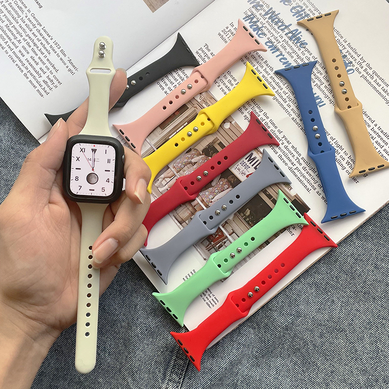 Smartwatch Slim Watches For Men - Slim Silicone strap for Apple watch