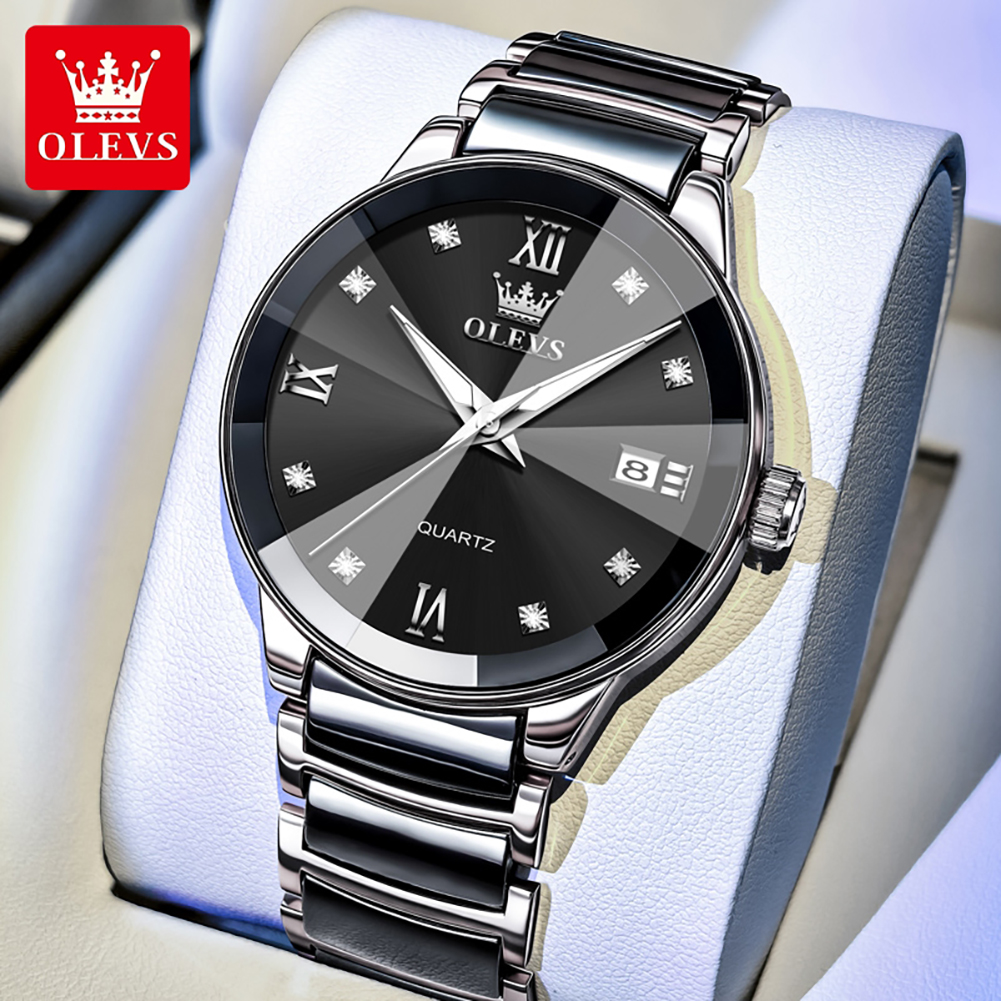 Luxury Ceramic Watch - OLEVS 7114 Brand original authentic watches