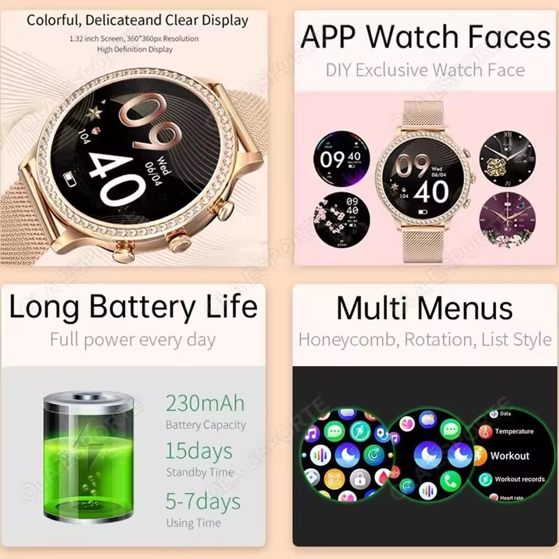 2026 New Lady Fashion Smart Wa - Smartwatch Ladies Watches For Women incelemesi ve fiyatı