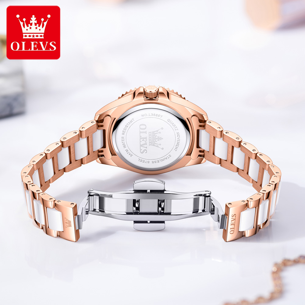 OLEVS 3685 Luxury Women's Watc - Luxury Ceramic Watch incelemesi ve fiyatı