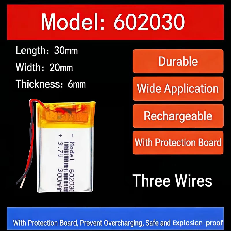 3.7V 300mAh 602030 Lithium Bat - Watch Smartwatch incelemesi ve fiyatı