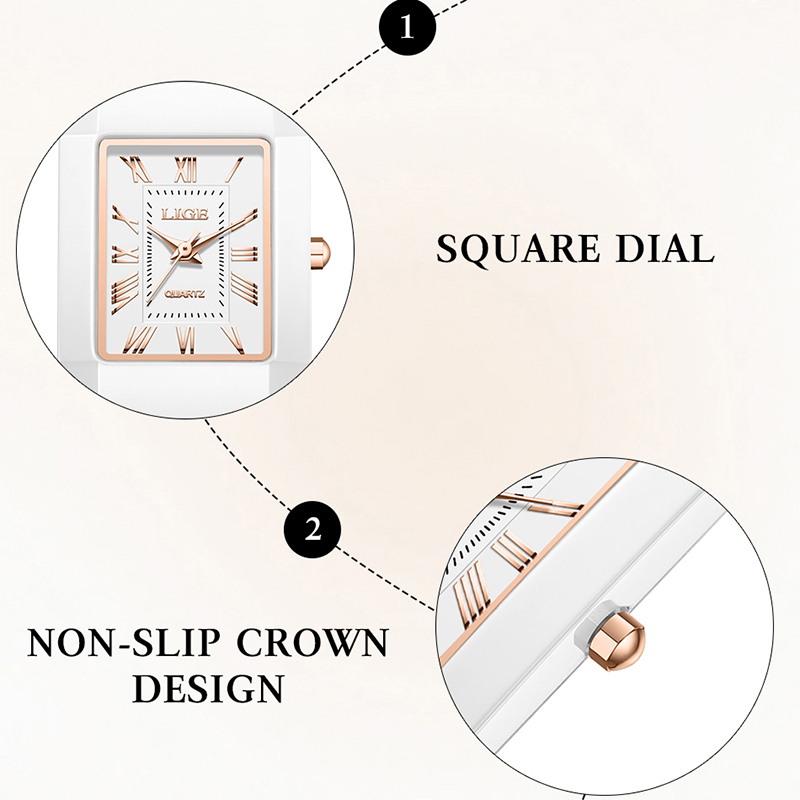 LIGE Watch women's wristwatch  - Luxury Ceramic Watch incelemesi ve fiyatı