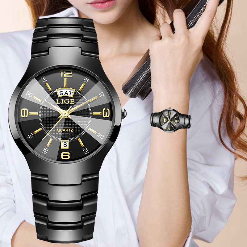 LIGE Fashion Elegant Women's W - Luxury Ceramic Watch incelemesi ve fiyatı