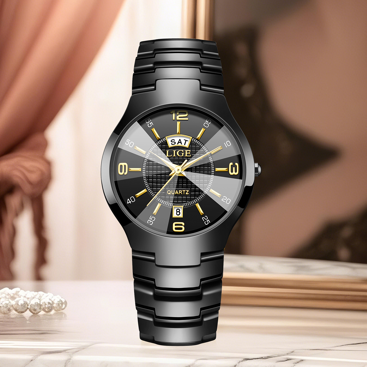 LIGE Fashion Elegant Women's W - Luxury Ceramic Watch incelemesi ve fiyatı