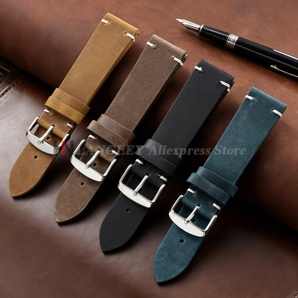 Vintage Oil Wax Cowhide Watch  - Omega Watches Smartwatch incelemesi ve fiyatı