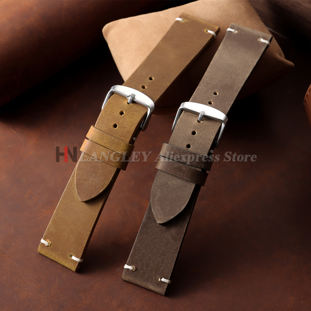 Vintage Oil Wax Cowhide Watch  - Omega Watches Smartwatch incelemesi ve fiyatı