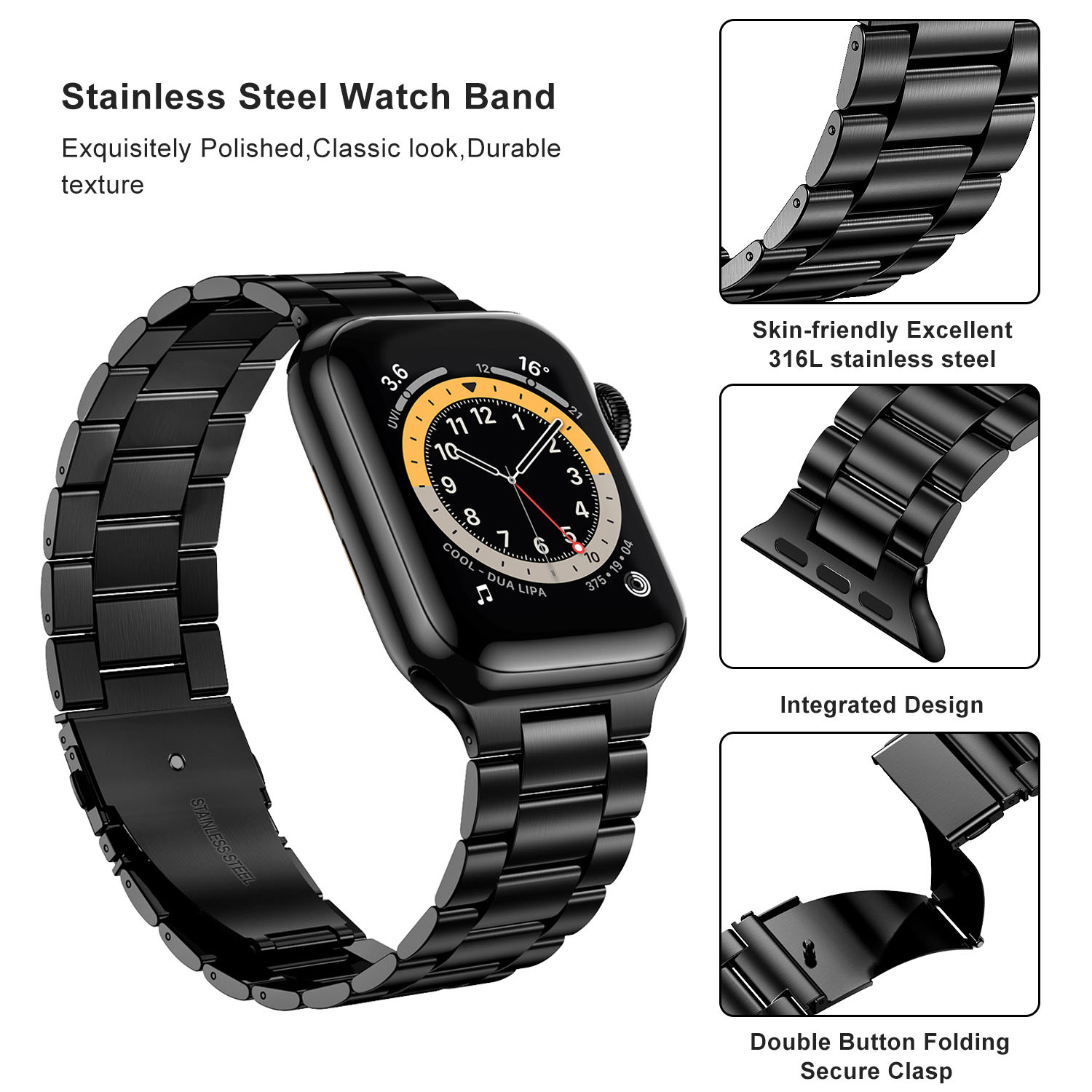 Stainless Steel Strap For Appl - Smartwatch Luxury Watches For Women incelemesi ve fiyatı