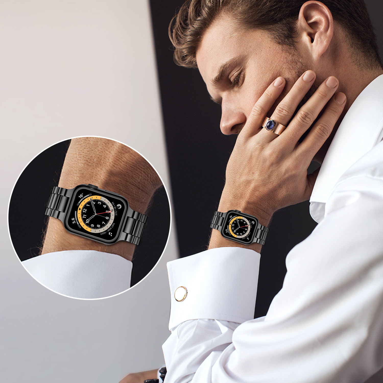 Stainless Steel Strap For Appl - Smartwatch Luxury Watches For Women incelemesi ve fiyatı