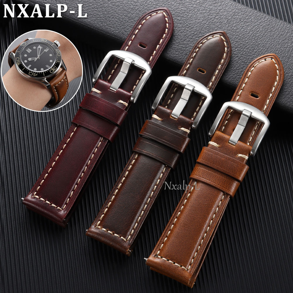 Oil Wax Cowhide Strap 18 20mm  - Omega Watches Smartwatch incelemesi ve fiyatı