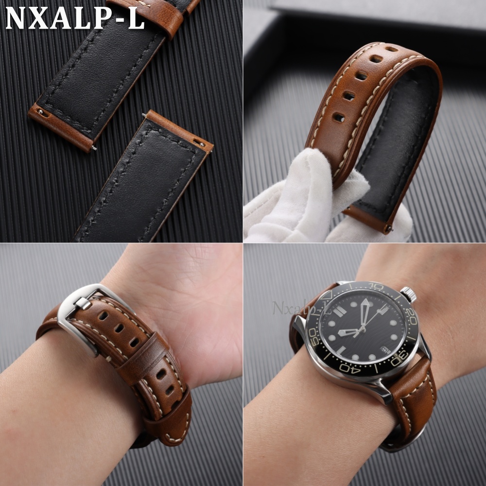 Oil Wax Cowhide Strap 18 20mm  - Omega Watches Smartwatch incelemesi ve fiyatı