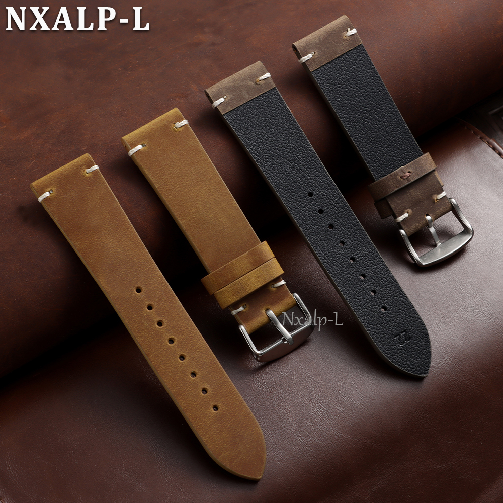 Retro Oil Wax Leather Watch Ba - Omega Watches Smartwatch incelemesi ve fiyatı