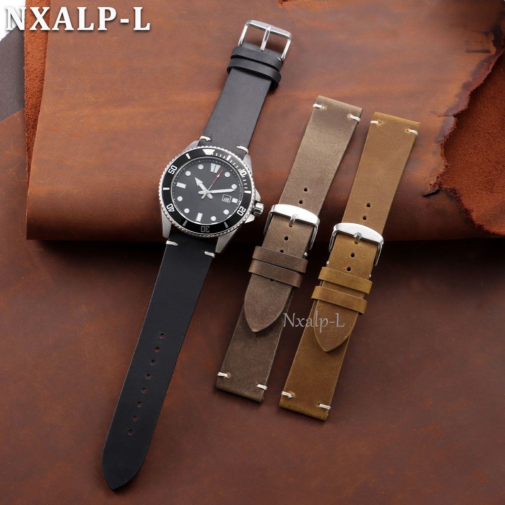 Retro Oil Wax Leather Watch Ba - Omega Watches Smartwatch incelemesi ve fiyatı