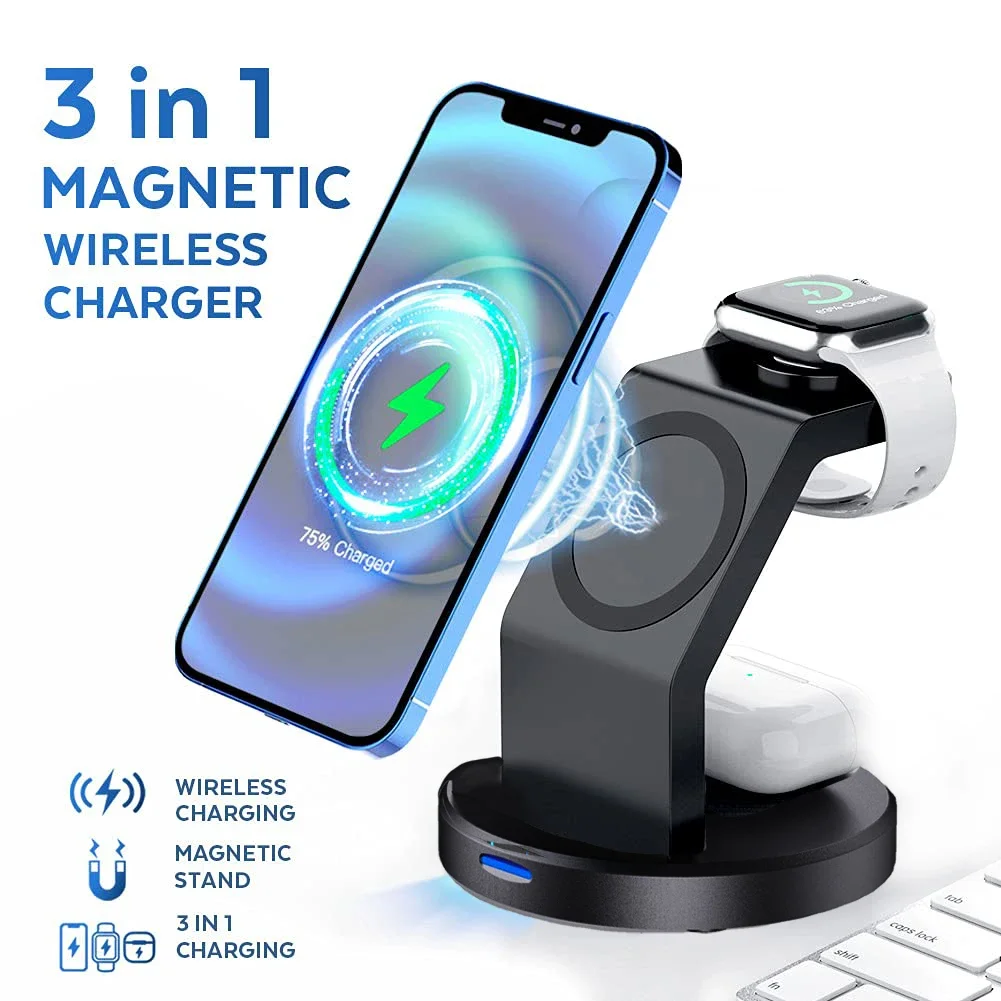 3 In 1 Magnetic Wireless Charg - Iwatch Smartwatch incelemesi ve fiyatı