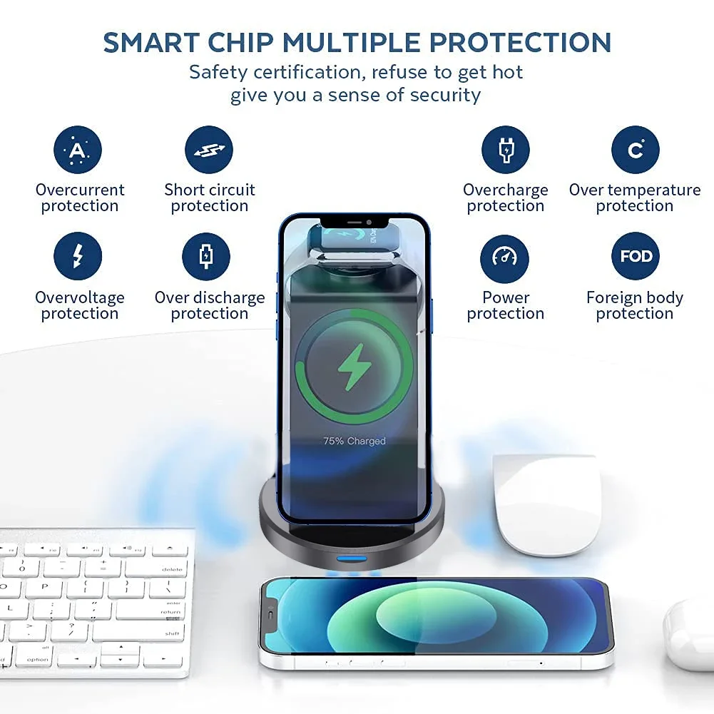 3 In 1 Magnetic Wireless Charg - Iwatch Smartwatch incelemesi ve fiyatı