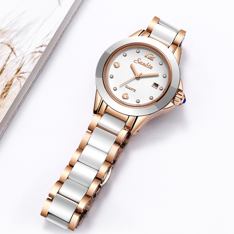 Sunkta Fashion Casual Quartz W - Luxury Ceramic Watch incelemesi ve fiyatı