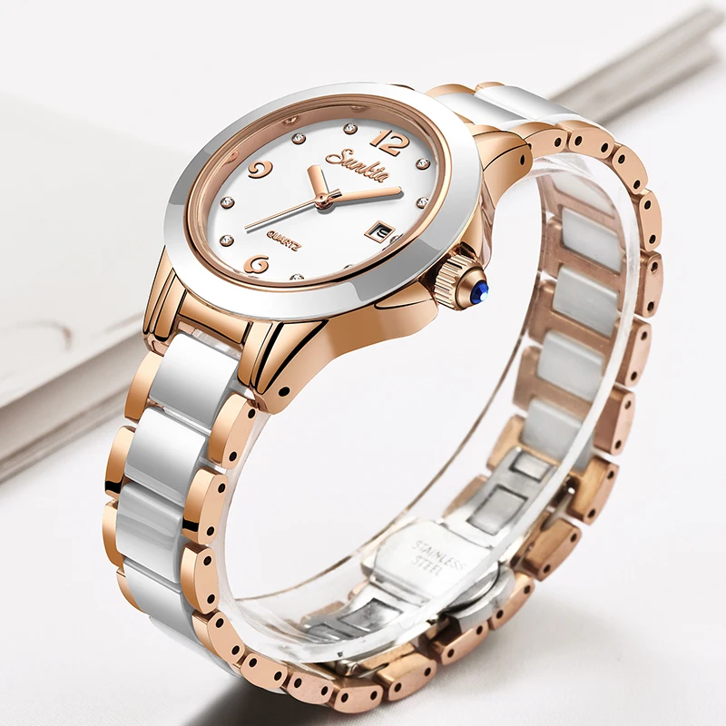 Sunkta Fashion Casual Quartz W - Luxury Ceramic Watch incelemesi ve fiyatı