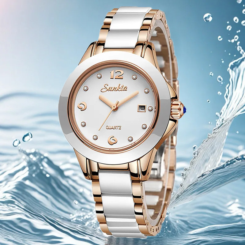 Sunkta Fashion Casual Quartz W - Luxury Ceramic Watch incelemesi ve fiyatı