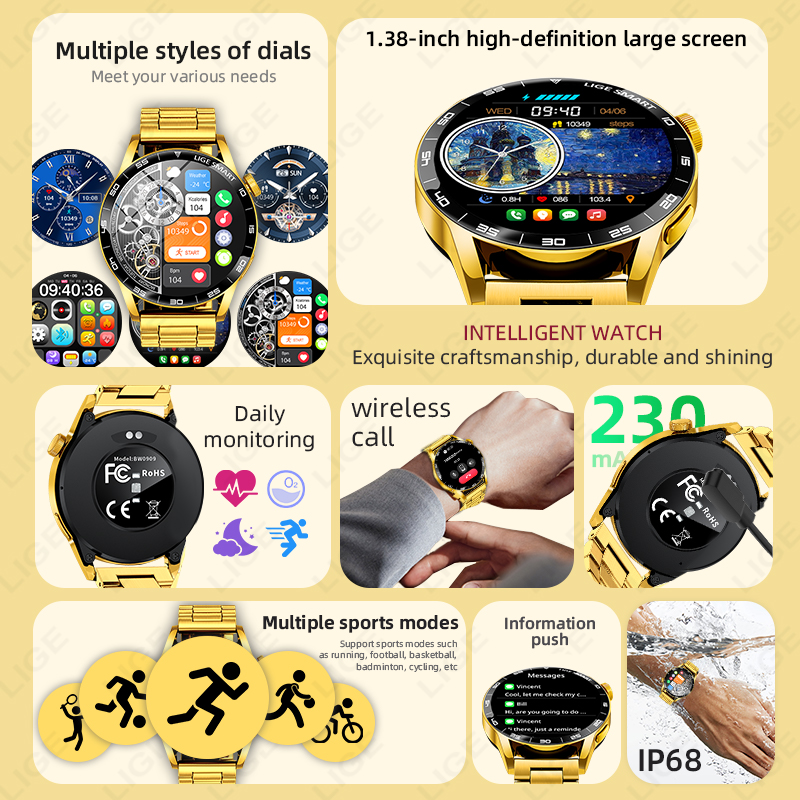 LIGE Luxury Smart Watch For Ma - Smartwatch Luxury Watches For Women incelemesi ve fiyatı