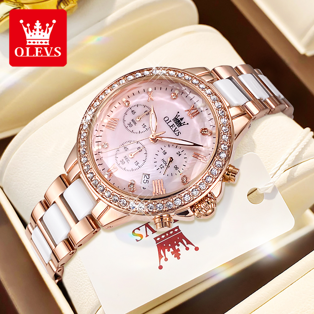 OLEVS 9999 Women Watch Brand O - Luxury Ceramic Watch incelemesi ve fiyatı