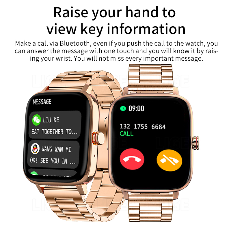 LIGE New Bluetooth Call Smart  - Smartwatch Ladies Watches For Women incelemesi ve fiyatı