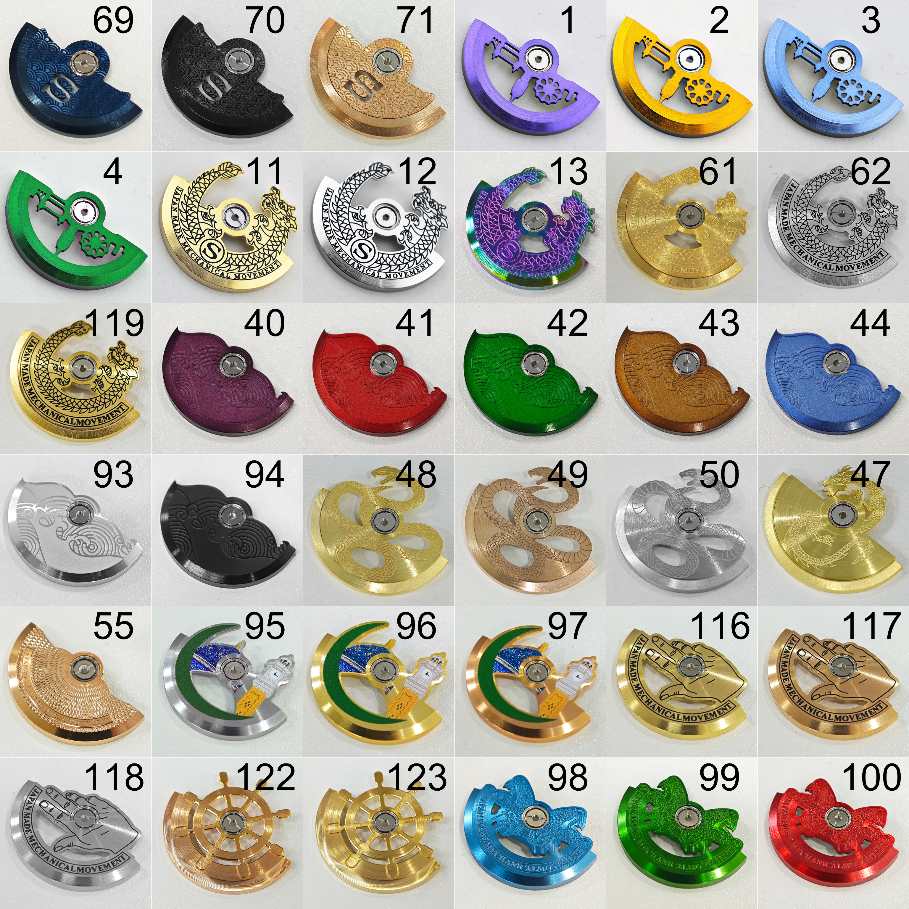 148 Styles NH35 NH36 Watch Mov - Watch Movement Rotor incelemesi ve fiyatı