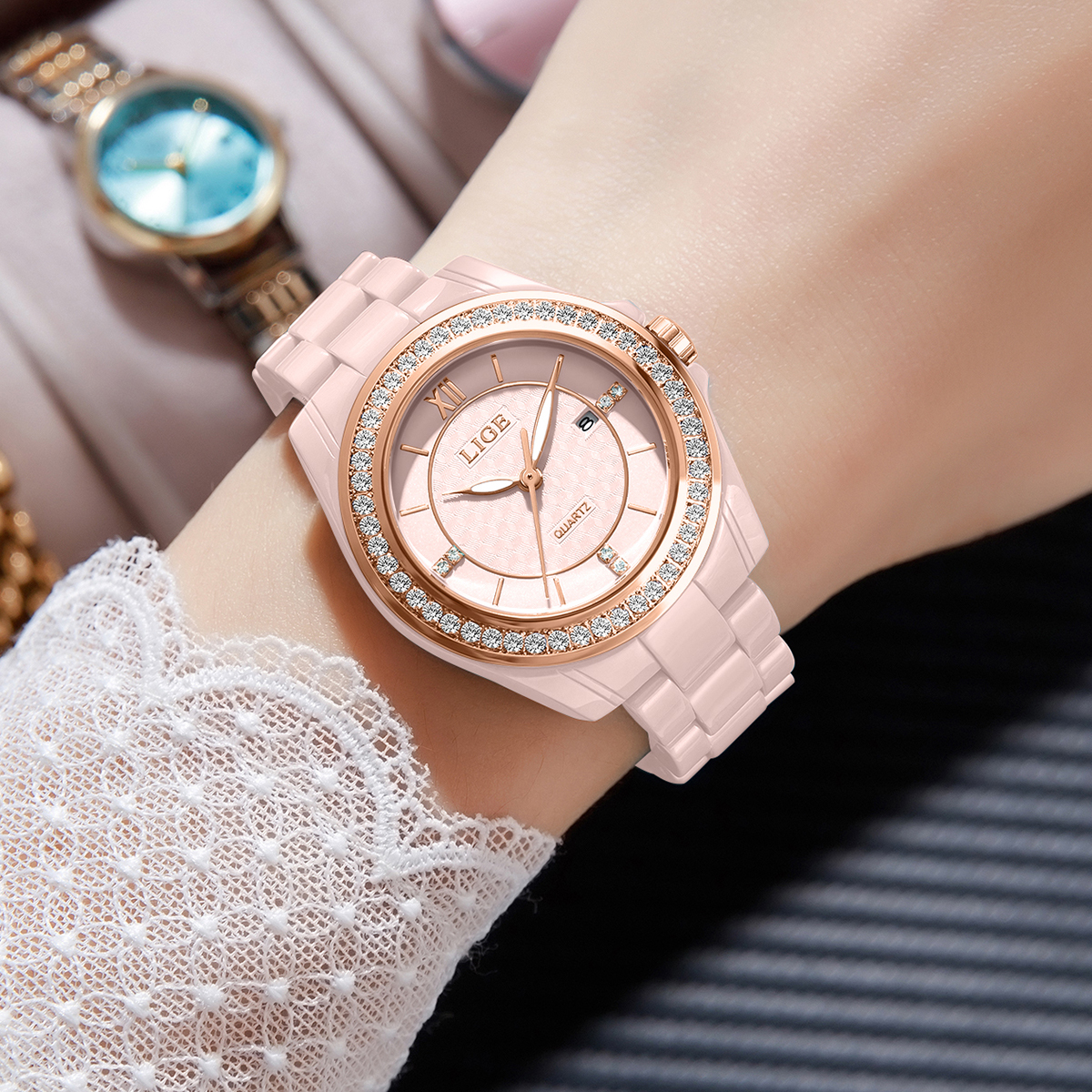 LIGE 2026 TOP Women's wristwat - Luxury Ceramic Watch incelemesi ve fiyatı