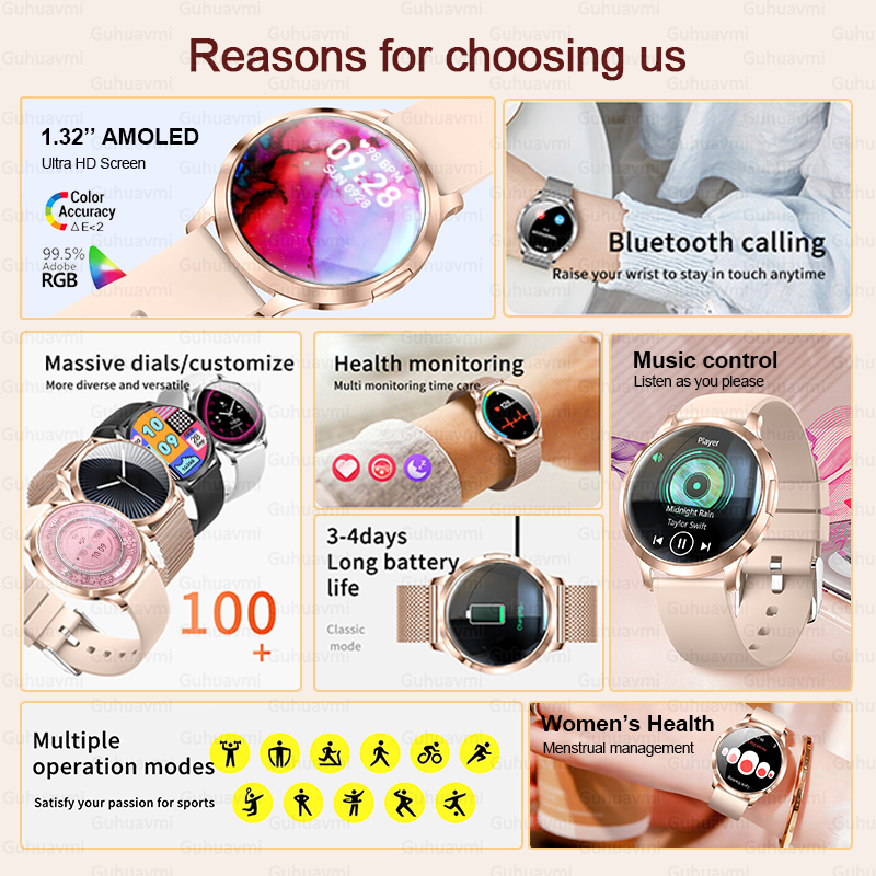 2025 New Bluetooth Call Smart  - Smartwatch Luxury Watches For Women incelemesi ve fiyatı