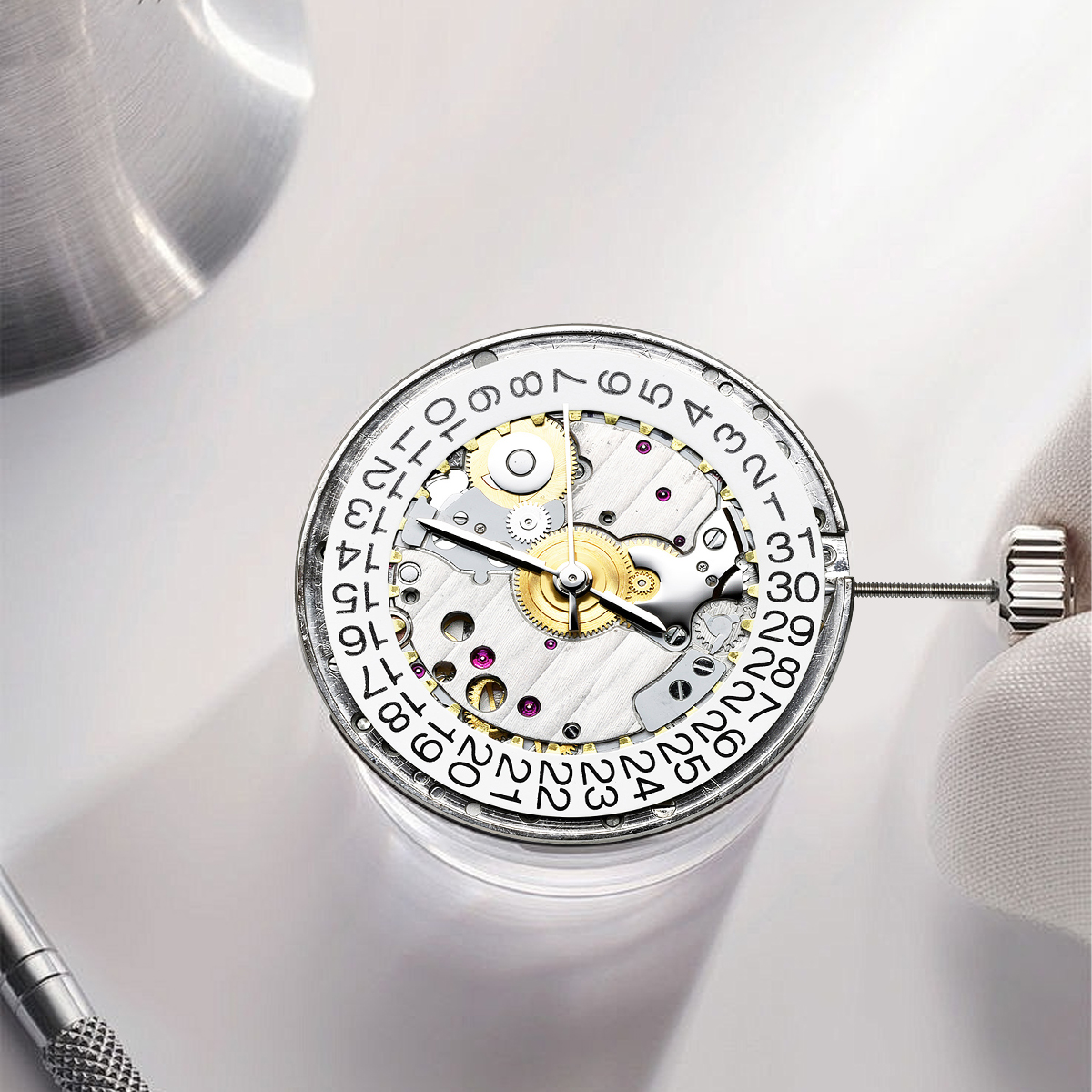 35 Jewels Skeleton 5100A watch - Watch Movement Rotor incelemesi ve fiyatı