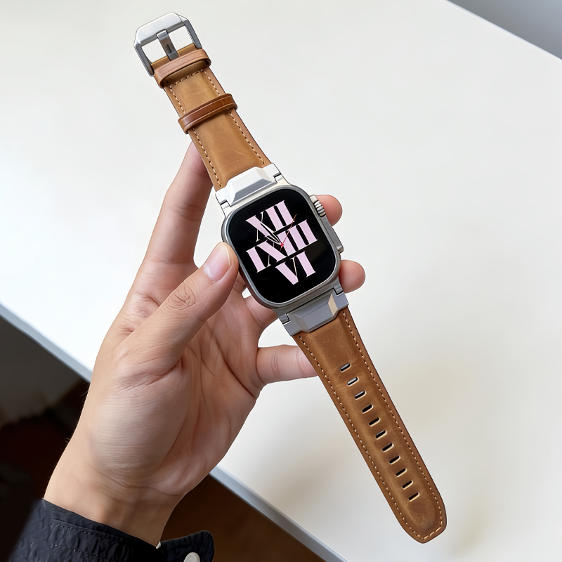 Genuine Leather Band for Apple - Smartwatch Slim Watches For Men incelemesi ve fiyatı