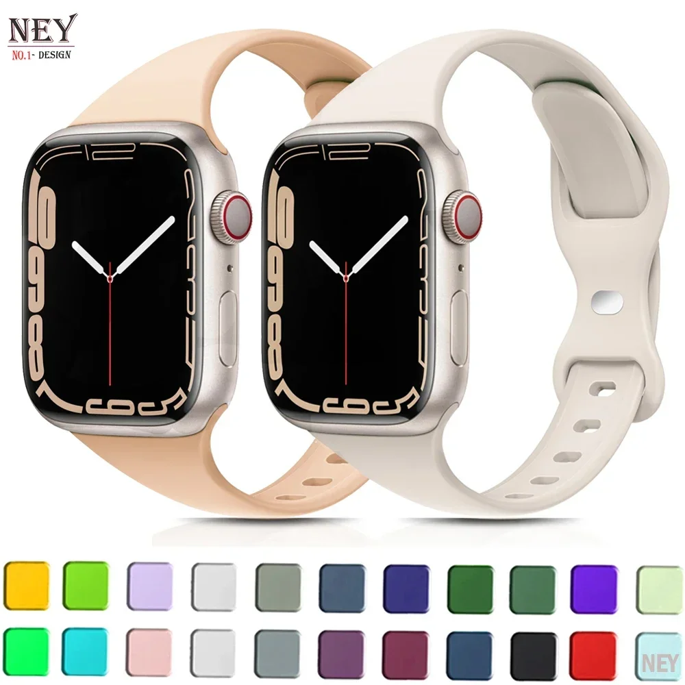 Slim Silicone band For apple w - Smartwatch Slim Watches For Men incelemesi ve fiyatı
