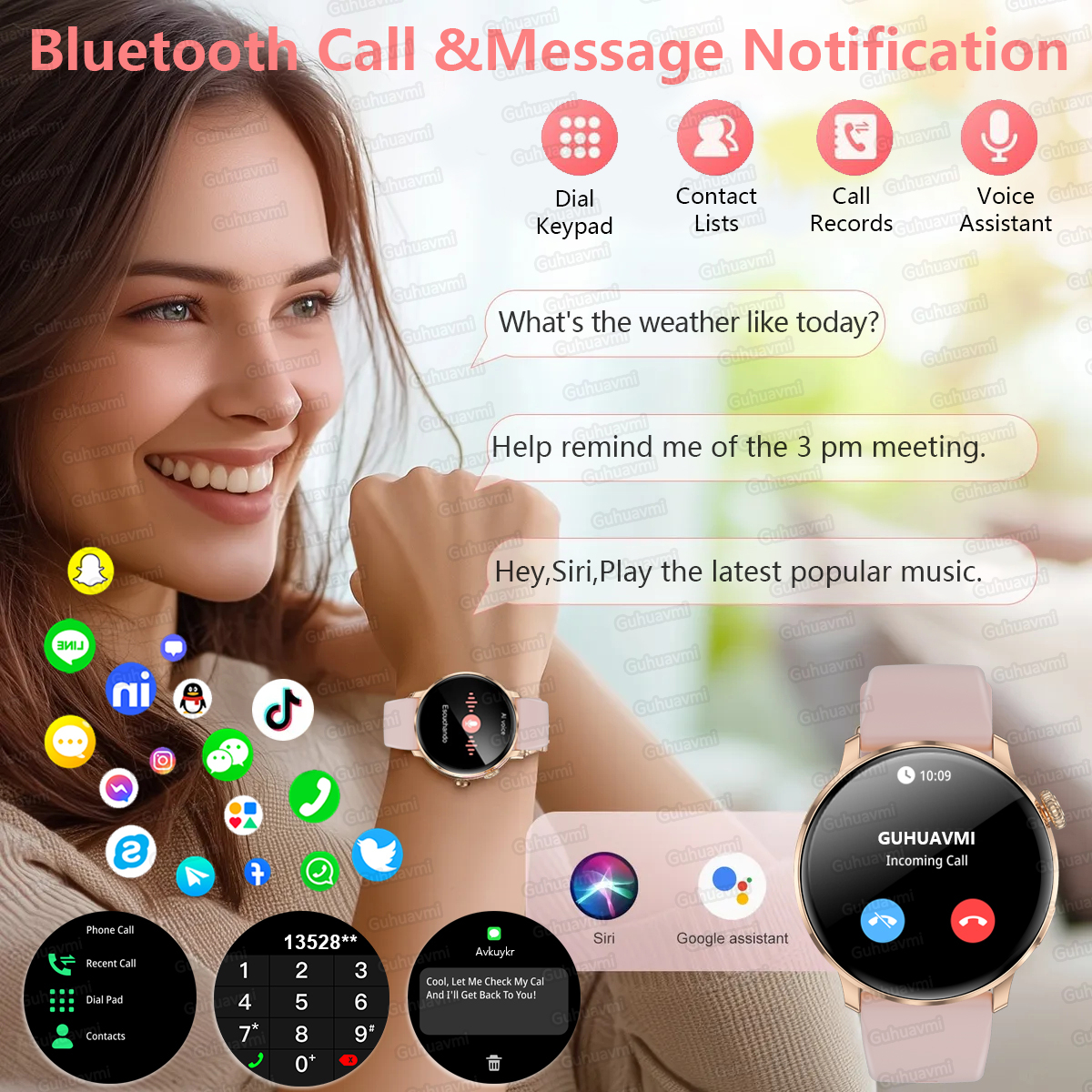 New Ultra-thin 8.9mm Lady Smar - Smartwatch Ladies Watches For Women incelemesi ve fiyatı