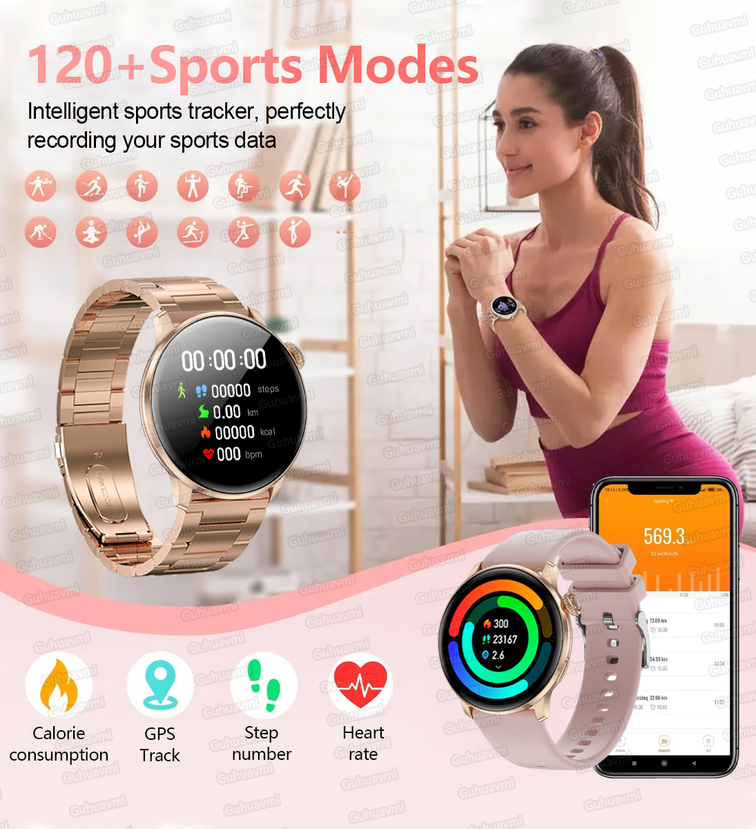 New Ultra-thin 8.9mm Lady Smar - Smartwatch Ladies Watches For Women incelemesi ve fiyatı