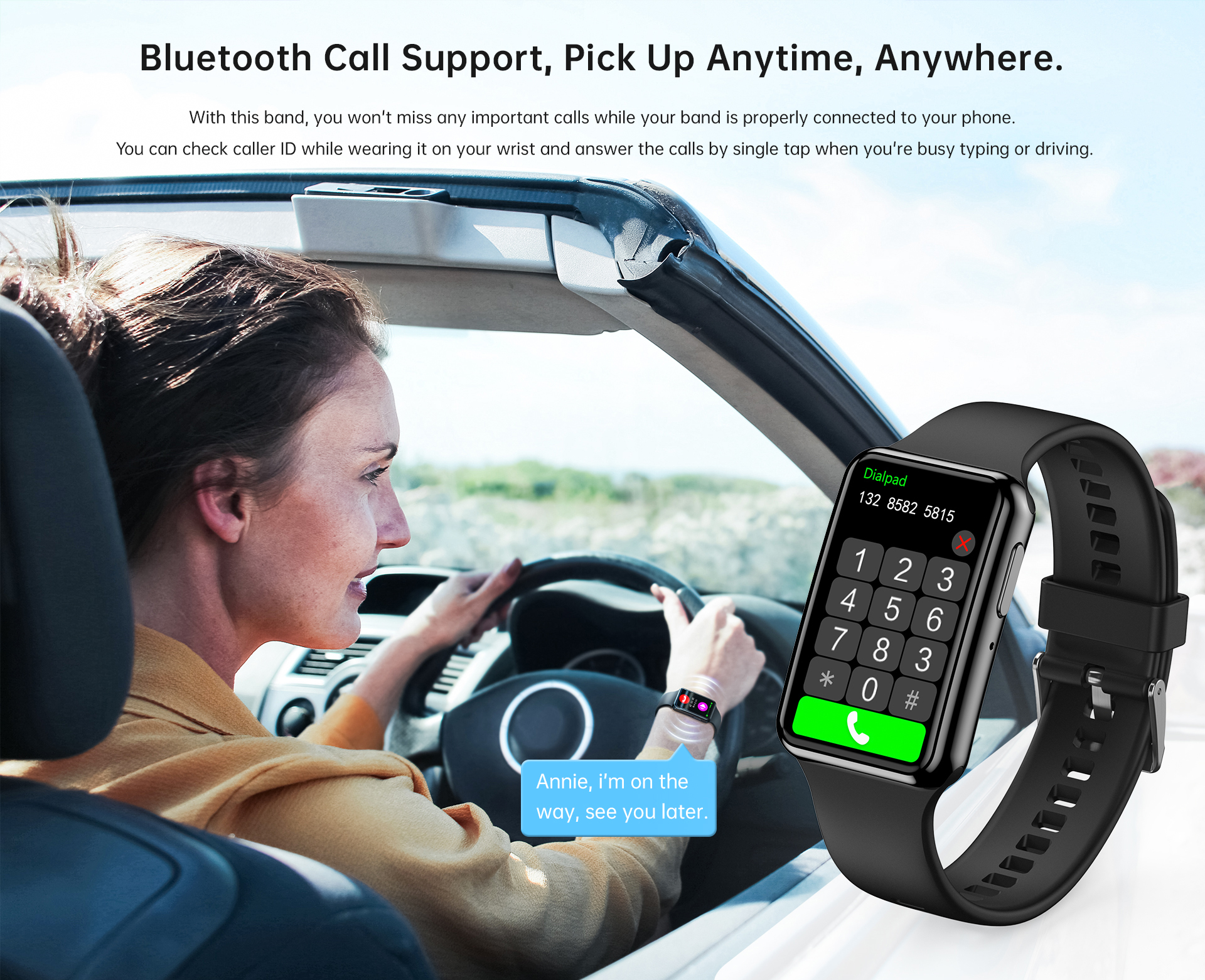 1.47 Inch BT Call Smart Band H - Watch Smartwatch incelemesi ve fiyatı