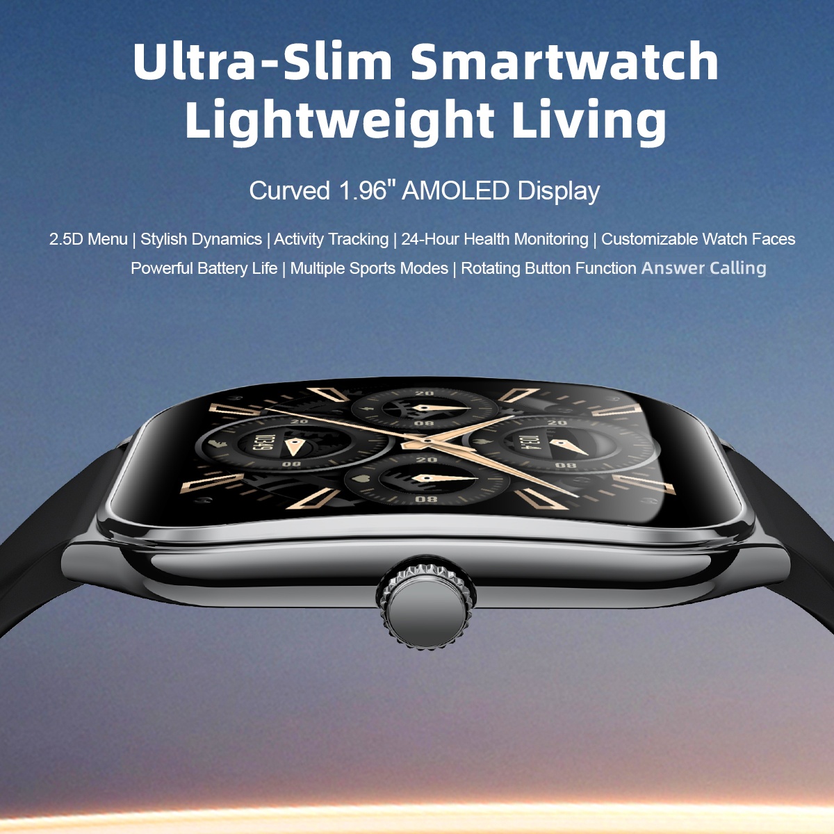 Fashion Ultra-Slim Amoled Smar - Smartwatch Slim Watches For Men incelemesi ve fiyatı