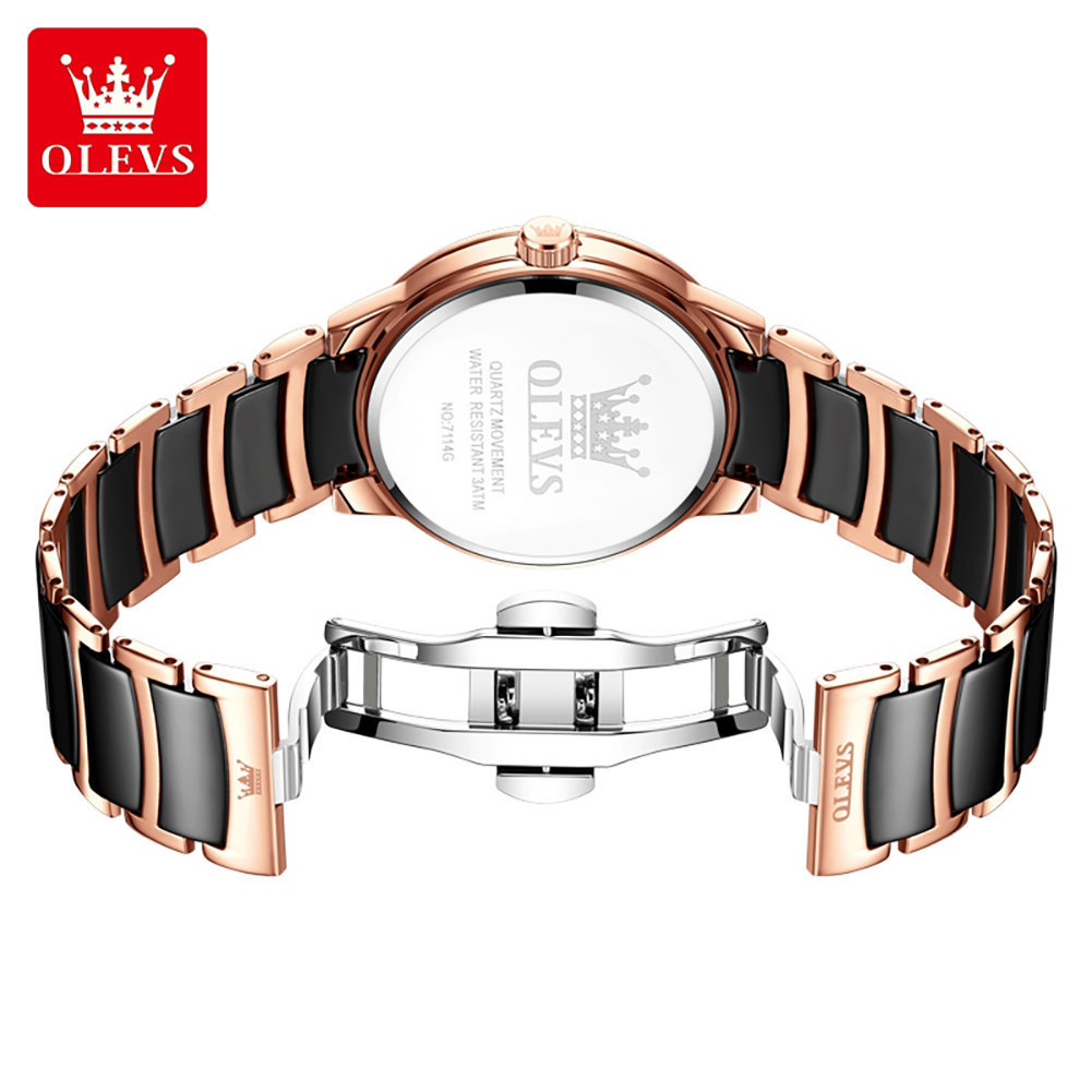 OLEVS 7114 Brand original auth - Luxury Ceramic Watch incelemesi ve fiyatı