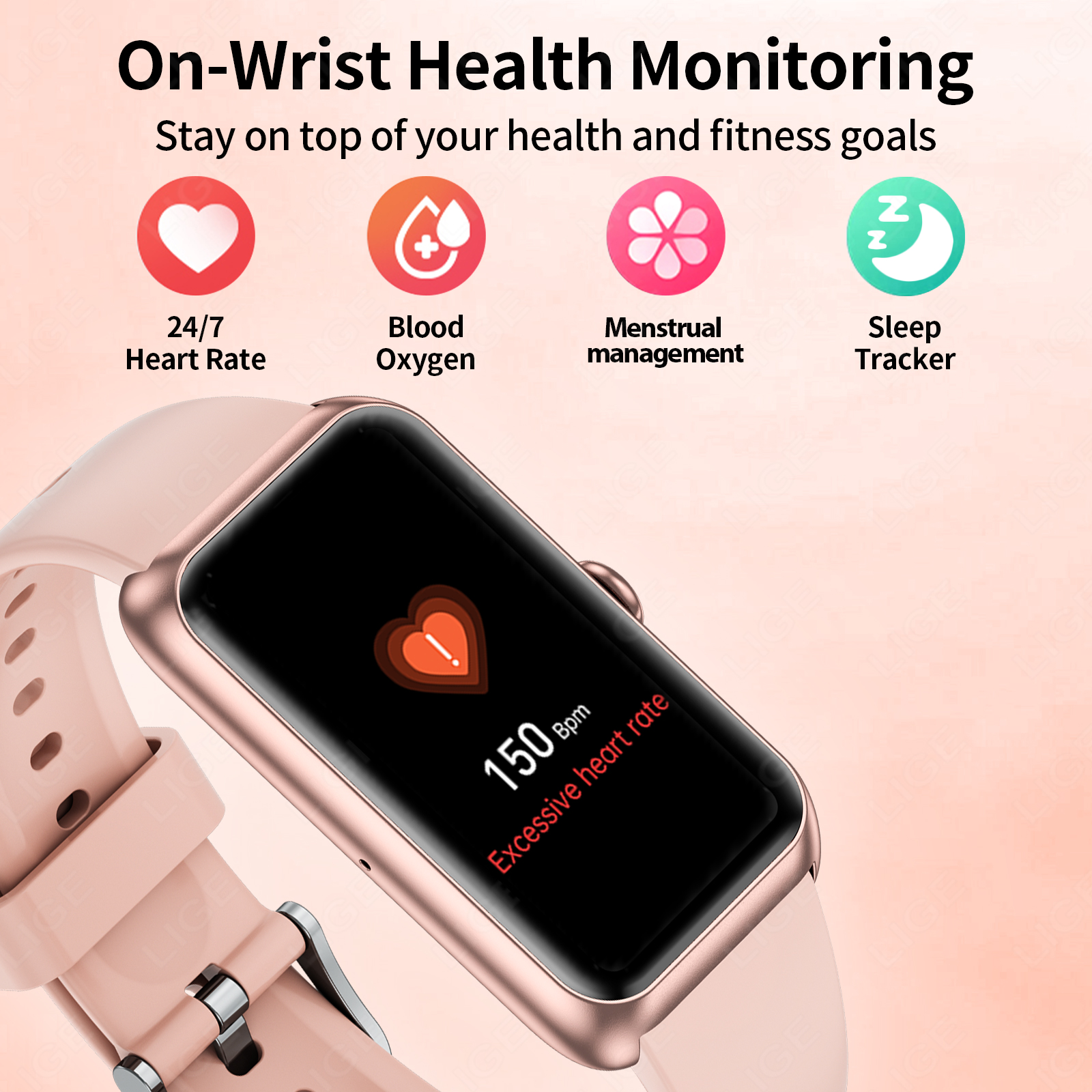 LIGE New Fashion Ladies Smart  - Smartwatch Ladies Watches For Women incelemesi ve fiyatı