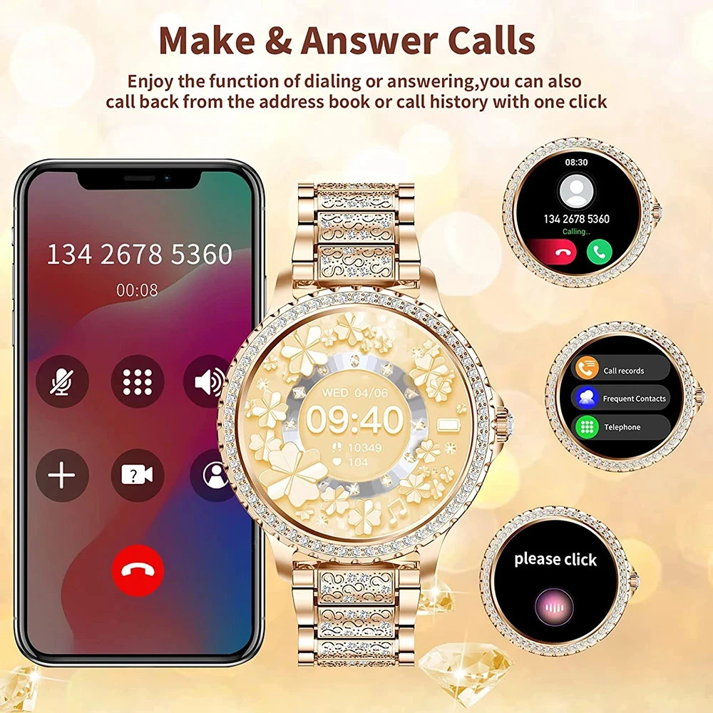 Fashion Luxury Gold Women Smar - Smartwatch Luxury Watches For Women incelemesi ve fiyatı